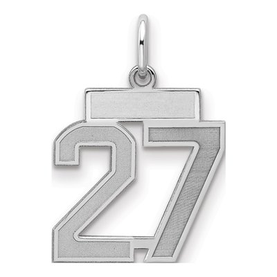 Sterling Silver Number 27 Pendant