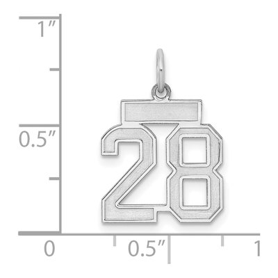 Sterling Silver Number 28 Charm – view 4