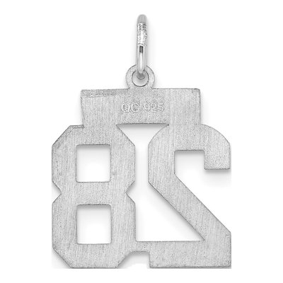 Sterling Silver Number 28 Charm – view 5