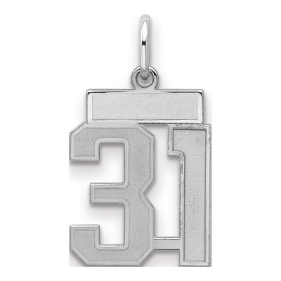 Sterling Silver Number 31 Charm