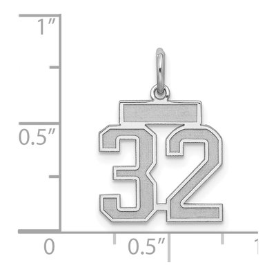 Sterling Silver Number 32 Charm – view 4