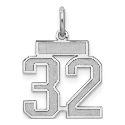 Sterling Silver Number 32 Charm