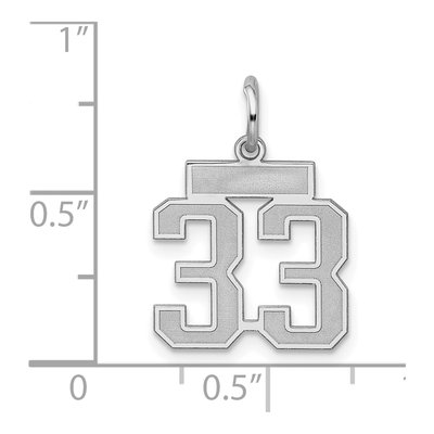 Sterling Silver Number 33 Charm – view 4