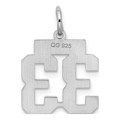 Sterling Silver Number 33 Charm – view 5