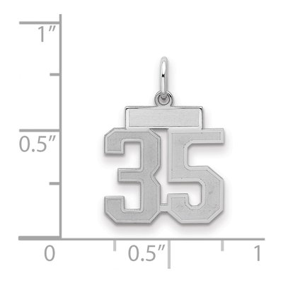 Sterling Silver Number 35 Charm – view 2