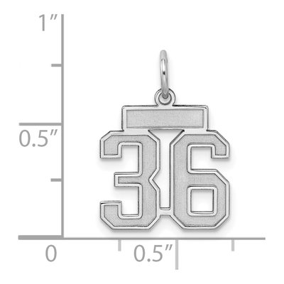 Sterling Silver Number 36 Charm – view 4