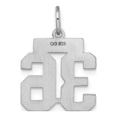 Sterling Silver Number 36 Charm – view 5