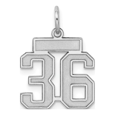 Sterling Silver Number 36 Charm
