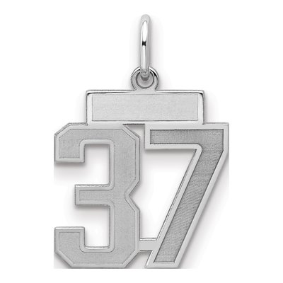 Sterling Silver Number 37 Charm