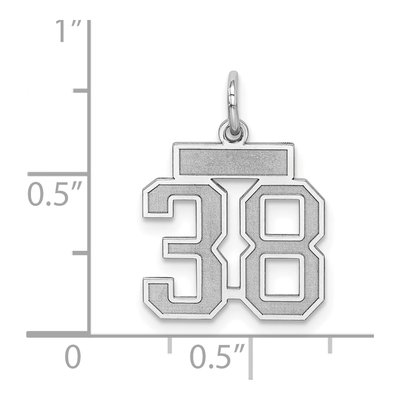 Sterling Silver Number 38 Charm – view 4