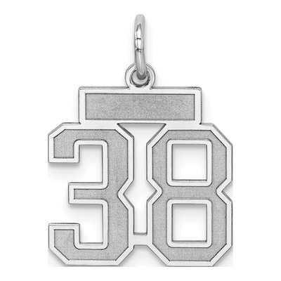 Sterling Silver Number 38 Charm