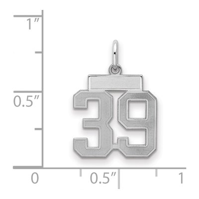 Sterling Silver Number 39 Charm – view 2