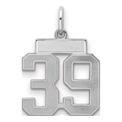 Sterling Silver Number 39 Charm