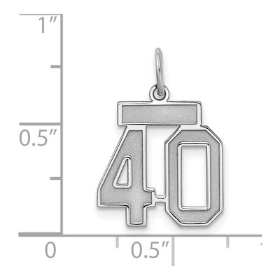 Sterling Silver Number 40 Pendant – view 4