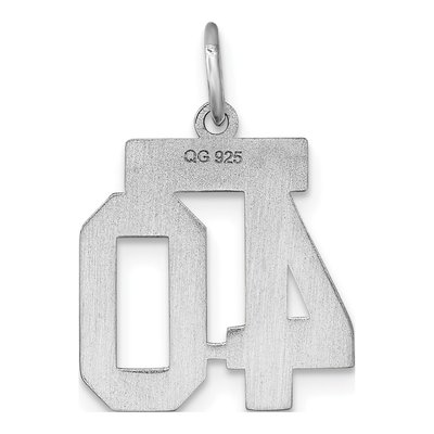 Sterling Silver Number 40 Pendant – view 5