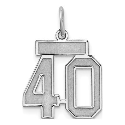 Sterling Silver Number 40 Pendant