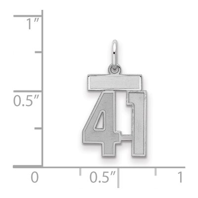 Sterling Silver Number 41 Charm – view 2