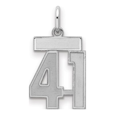 Sterling Silver Number 41 Charm