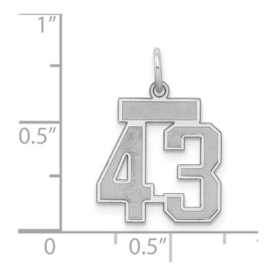 Sterling Silver Number 43 Charm – view 4