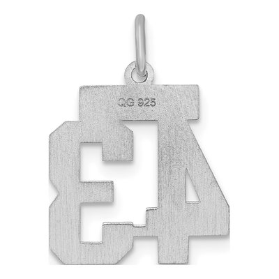 Sterling Silver Number 43 Charm – view 5