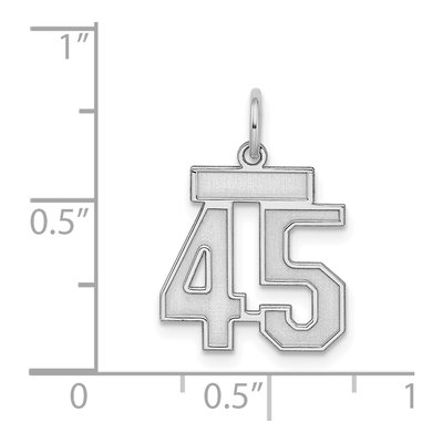 Sterling Silver Number 45 Charm – view 4