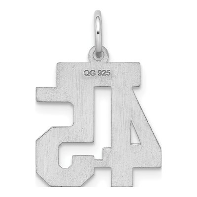 Sterling Silver Number 45 Charm – view 5