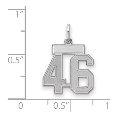 Sterling Silver Number 46 Charm – view 2