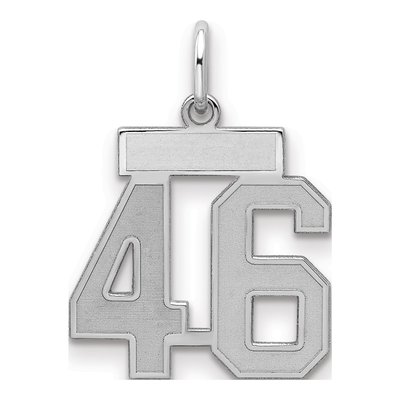 Sterling Silver Number 46 Charm