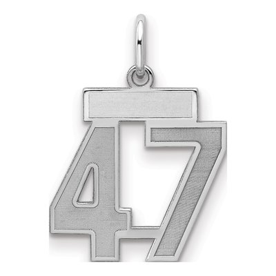 Sterling Silver Number 47 Charm