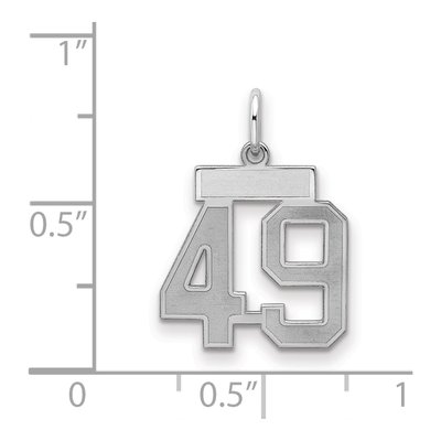 Sterling Silver Number 49 Charm – view 2