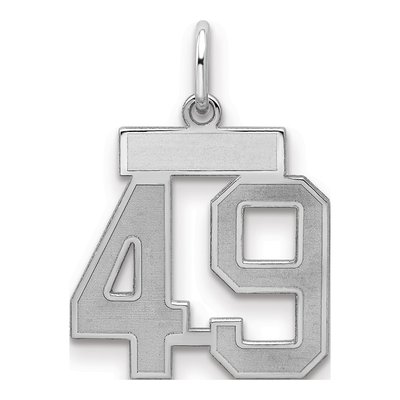 Sterling Silver Number 49 Charm