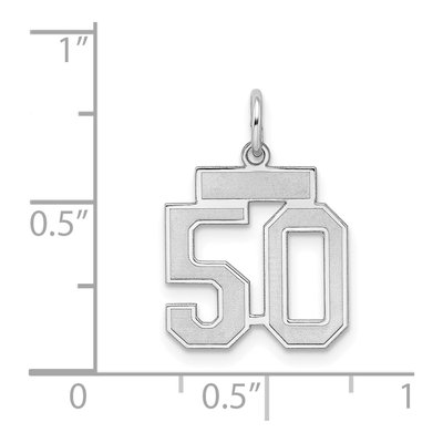 Sterling Silver Number 50 Charm – view 4