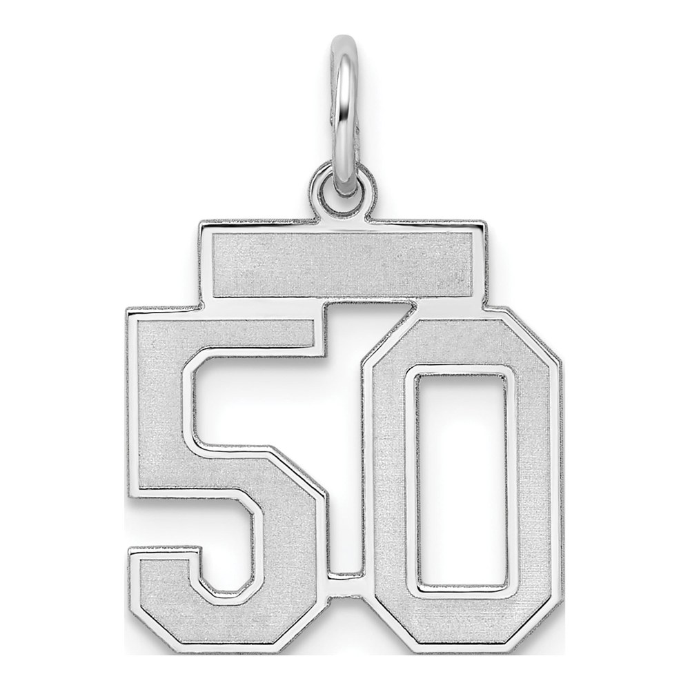 Sterling Silver Number 50 Charm