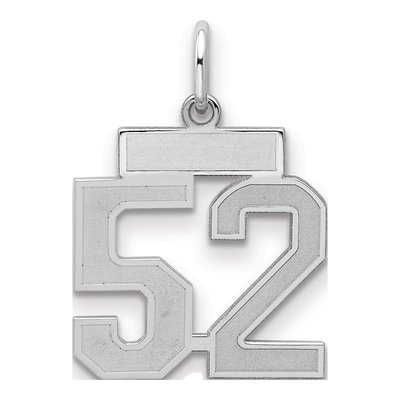 Sterling Silver Number 52 Charm