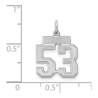Sterling Silver Number 53 Charm – view 4