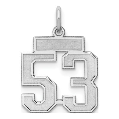 Sterling Silver Number 53 Charm