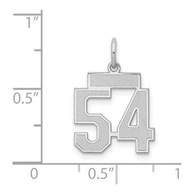 Sterling Silver Number 54 Charm – view 4