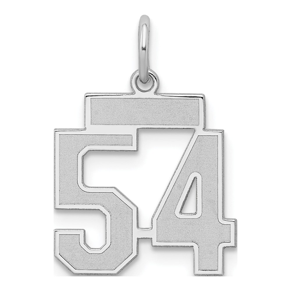 Sterling Silver Number 54 Charm
