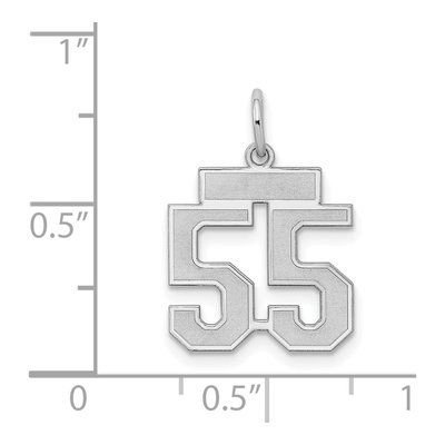 Sterling Silver Number 55 Charm – view 4