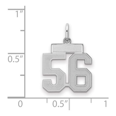 Sterling Silver Number 56 Charm – view 2