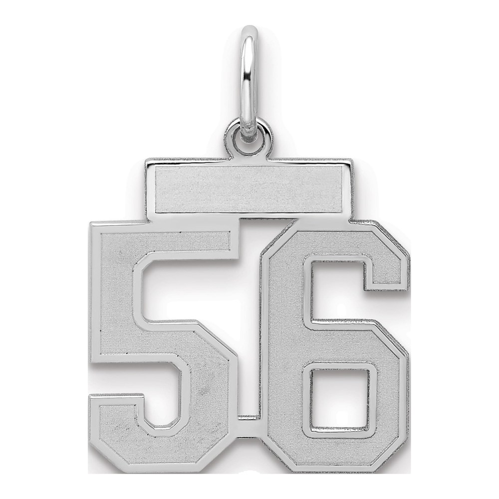 Sterling Silver Number 56 Charm