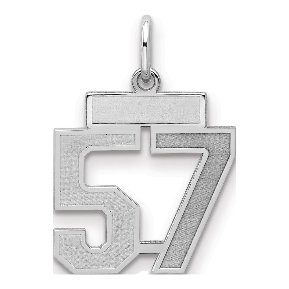 Sterling Silver Number 57 Charm