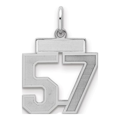 Sterling Silver Number 57 Charm