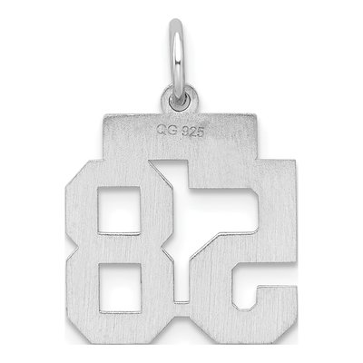 Sterling Silver Number 58 Charm – view 5