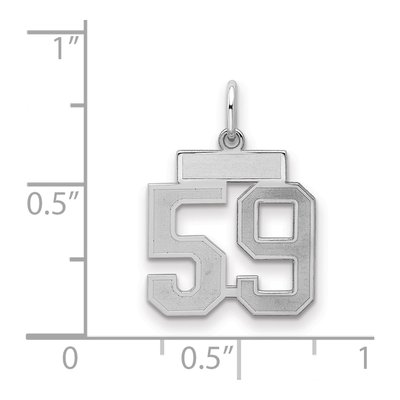 Sterling Silver Number 59 Charm – view 2