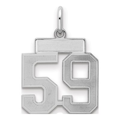 Sterling Silver Number 59 Charm