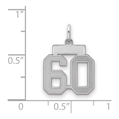 Sterling Silver Number 60 Pendant – view 2