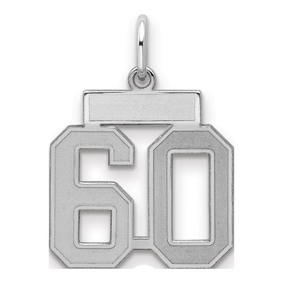 Sterling Silver Number 60 Pendant