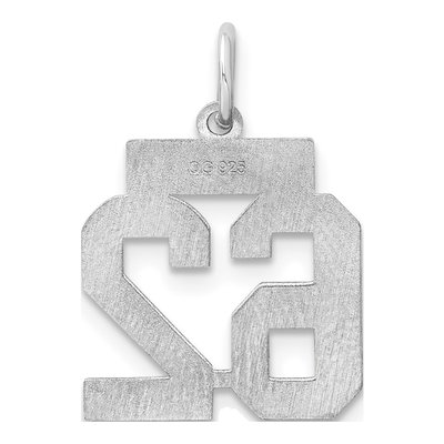 Sterling Silver Number 62 Charm – view 5