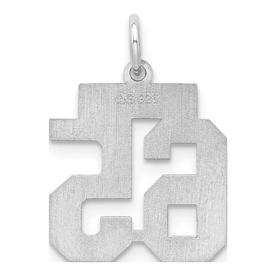 Sterling Silver Number 65 Charm – view 5